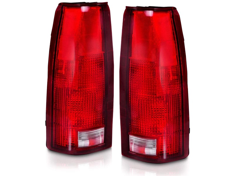 AmeriLite OE Replacement Halogen Tail Lights For Chevy GMC c1500 C/K C10 Silverado Sierra Tahoe Yukon Full-Size Blazer - Driver and Passenger Side, Vehicle Light Assembly, Red - Image 3